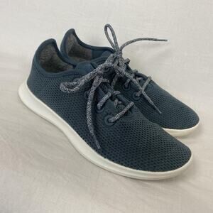 Allbirds Tree Runners Womens 9 Navy Blue Knit Lace Up Casual Sneakers TR Trainer